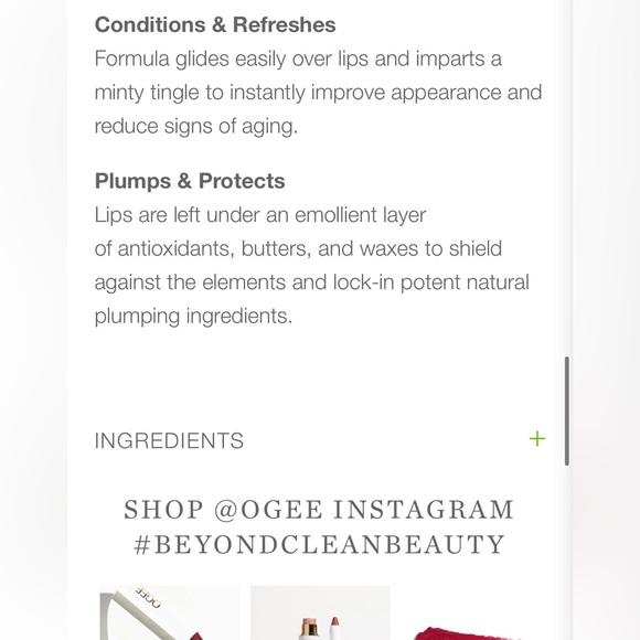 NWT OGEE lip oil in color Camellia 🌸 - Picture 8 of 9